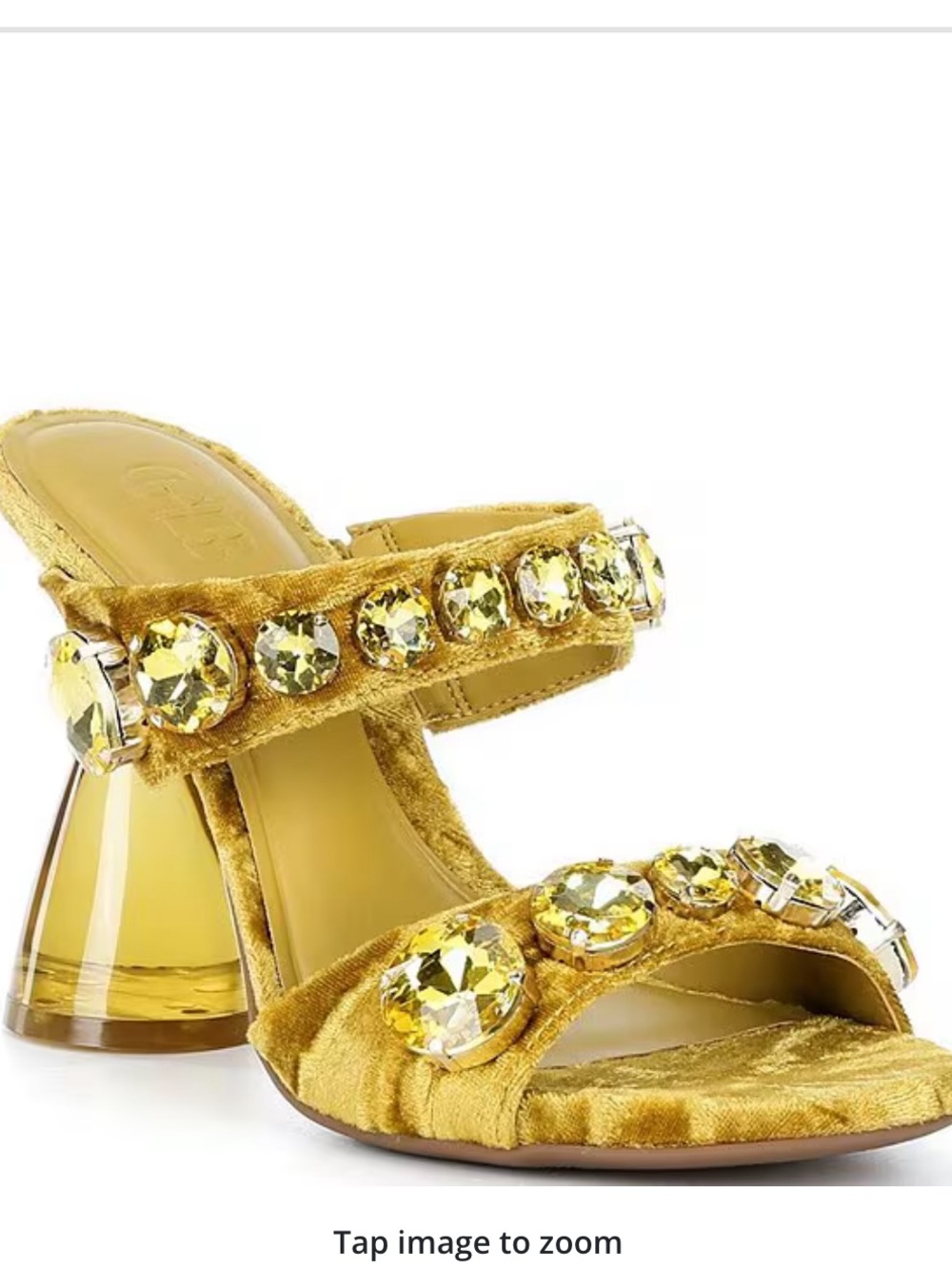 GB Women’s News-Flash Velvet Jewel Ornament Dress Slide Sandals Sz 9 NWOB